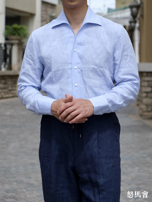 Merino Brothers 67%埃及棉33%亚麻混织意式工艺衬衫（10色可选） 商品图1