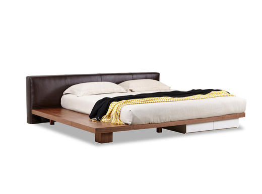 Kad床 | 床身胡原/橡黑/水洗白可选，皮布面料可选，可选配布套，详询客服 商品图0