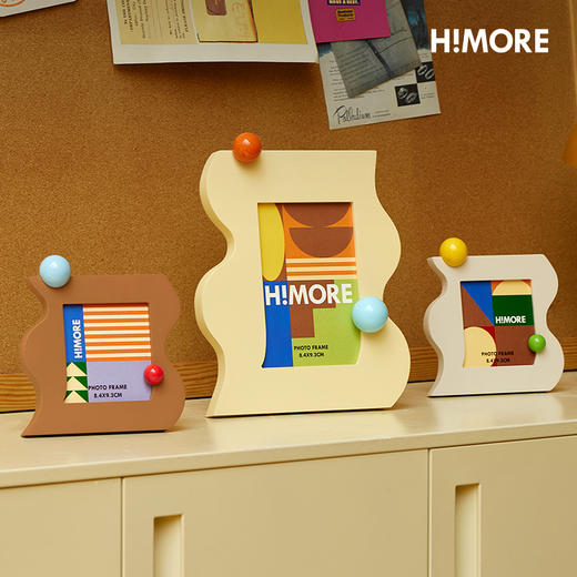 流动奶油撞色球球相框 商品图1