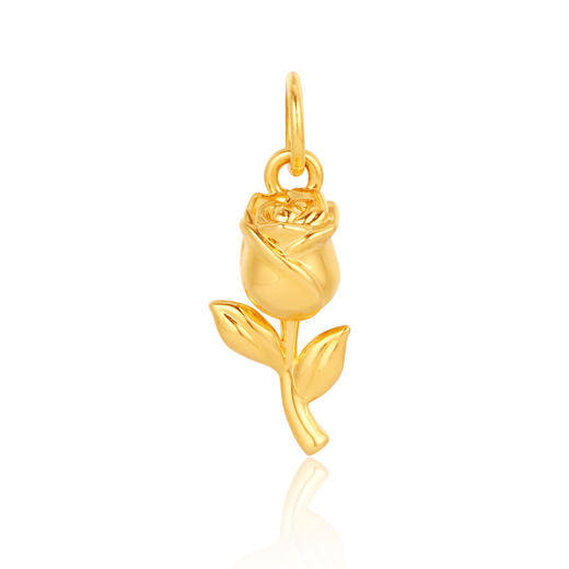 夏日甜心-玫瑰爱恋黄金足金吊坠女款玫瑰花挂坠MEMORA诗普琳HP539801 商品图0