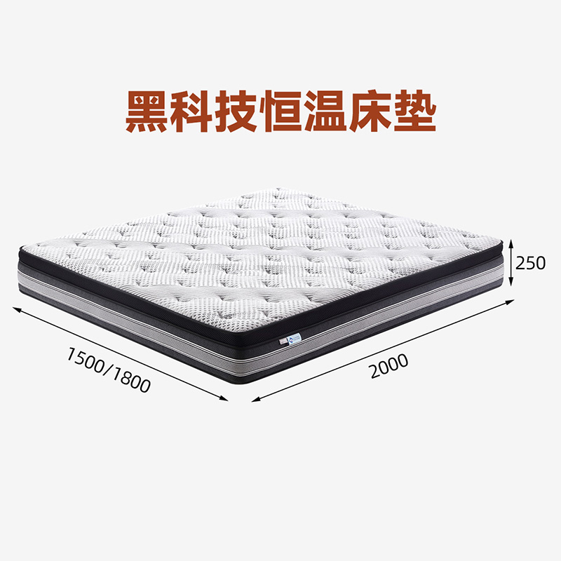 喜梦宝床垫抗菌防螨面料记忆棉25cm独立袋装弹簧软垫席梦思床垫