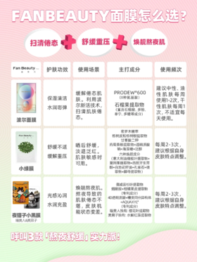 面膜选购第二期，全是熬夜舒缓实力派！
