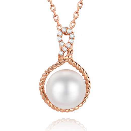 MEMORA诗普琳恋珠系列玫瑰18K金珍珠项链ZN209201 商品图0