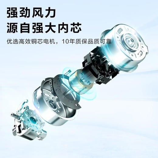 美的 落地电风扇 机械台立两用 5叶强风 轻音3档 可调400mm 白色（FSA40UE） 商品图4