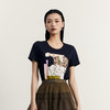 谜底原创图案印花T恤短袖女2023秋新款圆领合体套头上衣233MT1069 商品缩略图0