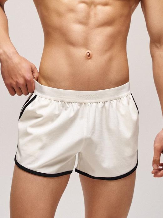 UTOUCH【单件装】潮牌男士运动透气条纹性感居家宽松休闲短裤家居平角内裤 商品图1