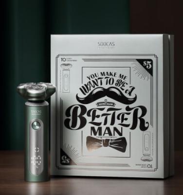 【父亲节礼物】素士电动剃须刀 男士剃胡刀干湿双剃刮胡刀三刀头 S5雅痞理容礼盒版 商品图3