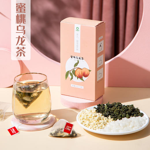 【第二盒半价！红润美颜 蜜桃乌龙茶】桃香浓郁茶鲜爽，茶叶紧实油亮，心旷神怡地道好茶， 三角包水果冷泡茶 蜜雪乌龙花果茶冰城水果茶夏日中式好物健康 商品图0