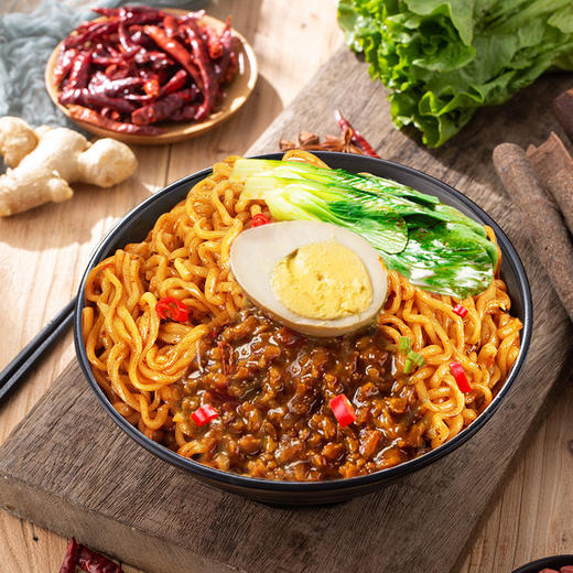 【懒人常备！网红方便速食 懒人炸酱面】香浓好味道，酱香浓郁面饼劲道，刻凡夜宵面速食干拌面，好吃到停不下来-LU健康 商品图1