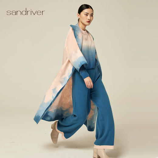 羊绒桑蚕丝手工毛毡风衣外套 SJF93W334N 商品图4