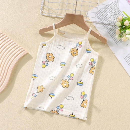 儿童吊带裤裙套装夏季女童全棉睡衣家居服吸汗背心短裙宝宝空调服 商品图5