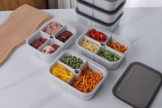 YOOHOPE透明分格保鲜盒 分格搭配，防潮不串味，可保鲜也可收纳！ 商品图1