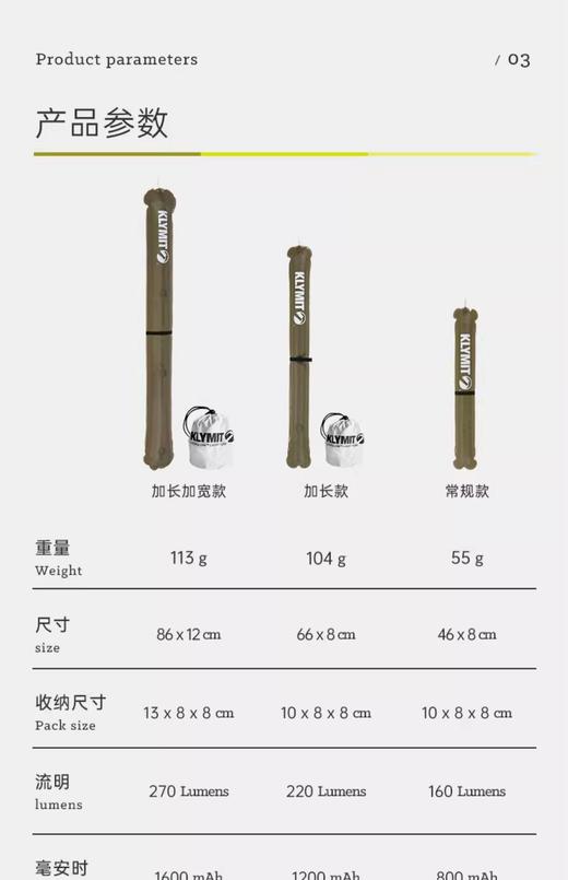 Klymit Everglow 空气轻量照明灯 商品图3