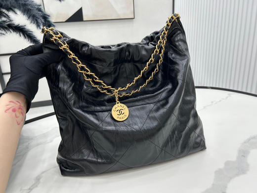 夏季特惠💰1400 原单香奈儿 大号AS3261皱皮  Chanel 22 bag 垃圾袋 商品图3
