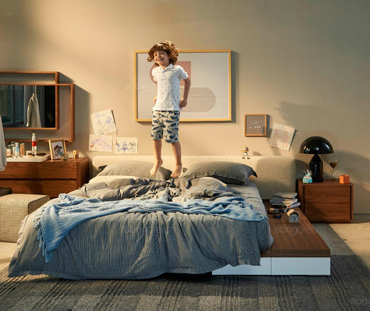 Kad床 | 床身胡原/橡黑/水洗白可选，皮布面料可选，可选配布套，详询客服 商品图12