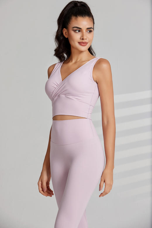 《福利款》套装哈瓦塔暴汗5.0套装 V领时尚性感背心瑜伽服套装女高级感H320115 商品图7