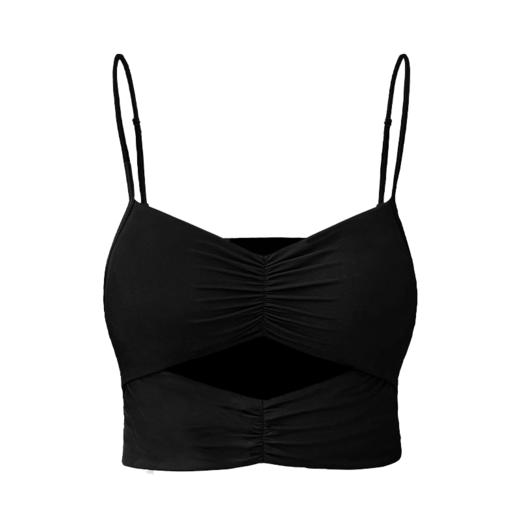 【锦氨面料】抽皱镂空 细肩带运动背心-中低强度 商品图3