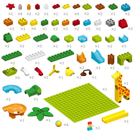 婴侍卫（BBG）滑道滚珠乐园积木套装（103块）566-295 商品图2