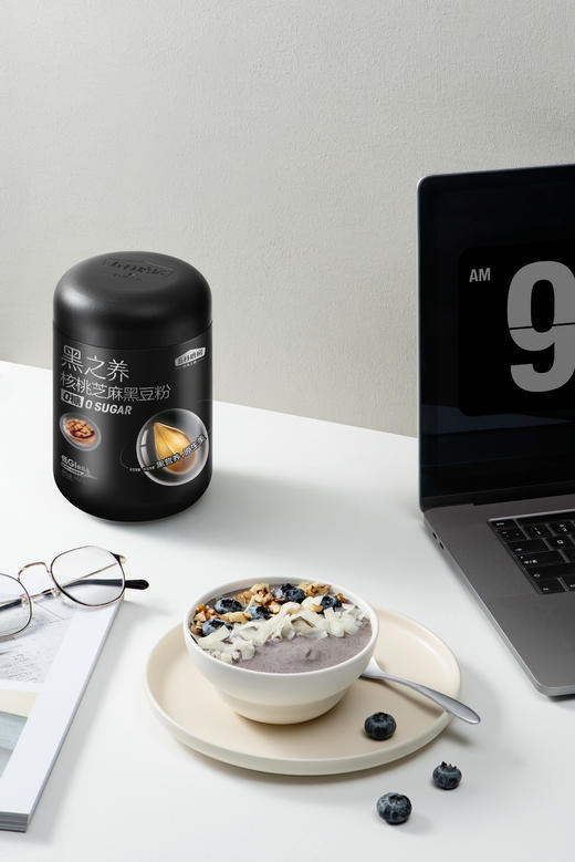 10大原生营养 0糖少负担 | 黑之养核桃芝麻黑豆粉（无糖款）五谷磨房营养早餐代餐 600g/罐 商品图3