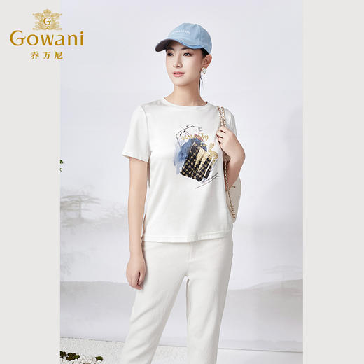 乔万尼t恤休闲宽松减龄设计ET2C213 商品图1