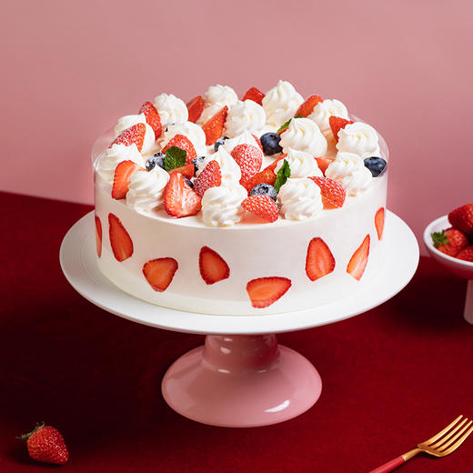 【香甜诱人】甜心莓莓蛋糕，草莓遇见蓝莓，甜美碰见微酸（永城） 商品图1
