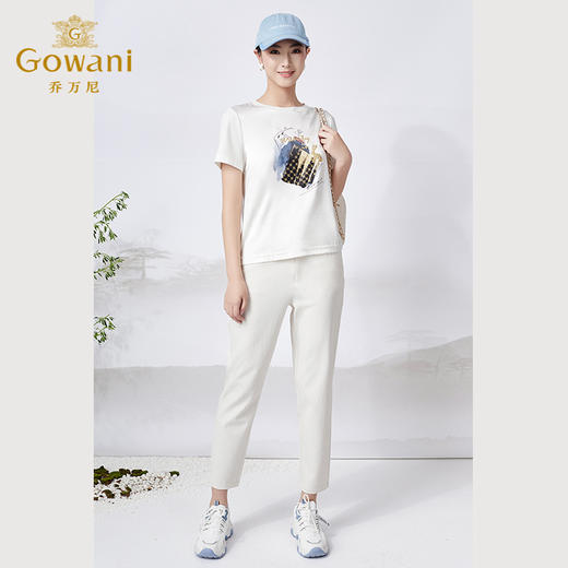 乔万尼夏季新款休闲裤透气舒适减龄显瘦ET2F268 商品图1