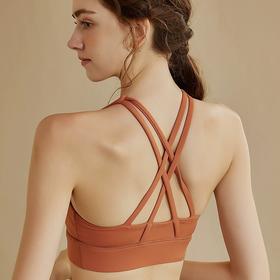 跃牌【健舞健美】系列细带交叉跑步中高强度健身瑜伽背心9823A（可拆胸垫）