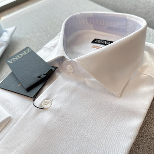 男士衬衫 白色 浅蓝色。自己备注 商品图1