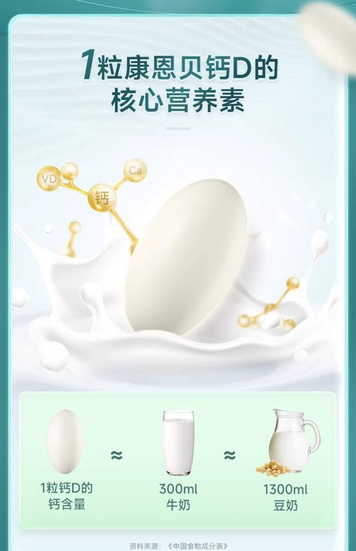 200粒康恩贝钙D软胶囊液体钙补钙维生素D钙片碳酸钙中老年男女性 商品图2