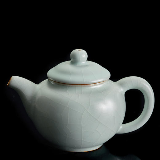 【丰子汝窑】【天青香韵壶】14x9.2cm 210ml 茶壶纯手工开片泡茶壶陶瓷汝瓷天青功夫茶具 商品图6