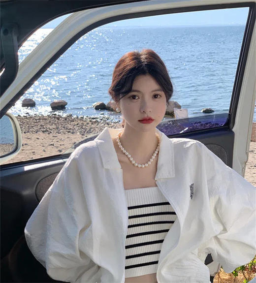 【性感时尚❗️显瘦一字肩条纹针织吊带】舒适透气柔软，亲肤凉爽不闷热，内搭外穿都很时尚，适合各种场合穿着，夏季新款 女外穿内搭打底衫chic短款上衣粉丝专属 商品图2