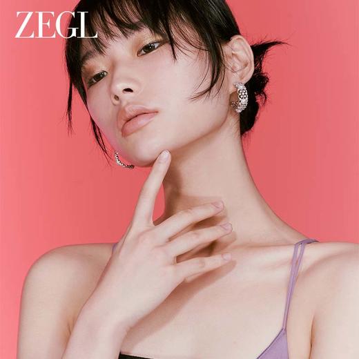 ZEGL设计师蕾丝系列镂空人造珍珠耳环女小众C型耳钉925银针耳饰品 商品图2