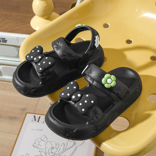 【宛如走在“云朵”上！新款两穿蝴蝶结凉拖鞋】触感绵软柔软有弹性轻盈舒适 易洗耐脏防滑耐磨 女夏季卡通可爱拖鞋eva踩屎感凉鞋 商品图4