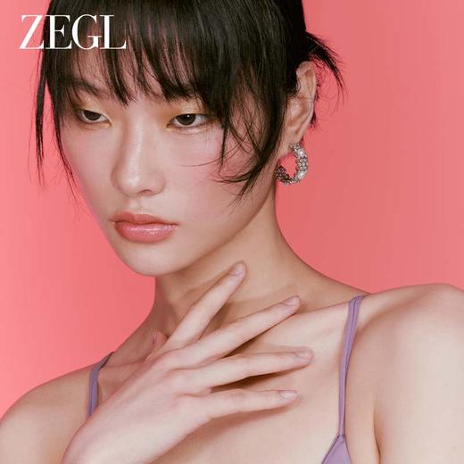 ZEGL设计师蕾丝系列镂空人造珍珠耳环女小众C型耳钉925银针耳饰品 商品图3