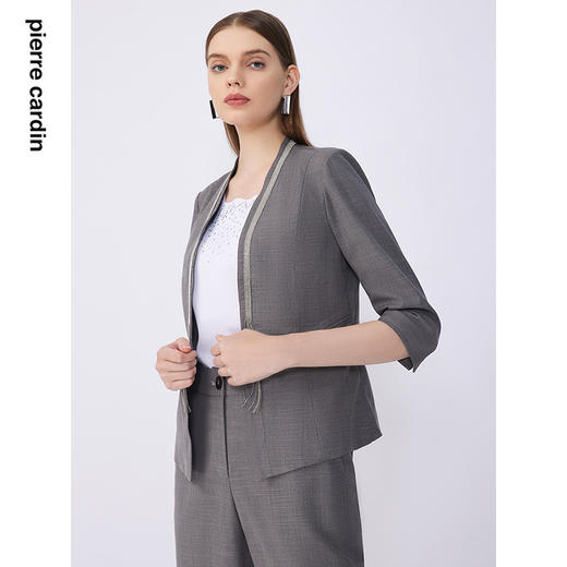 皮尔卡丹女装夏季新款通勤简约修身职业西服上衣C32UL003
 商品图3