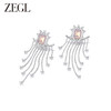 ZEGL设计师蕾丝系列流苏耳环女高级感轻奢长款耳钉925银针耳饰品 商品缩略图1