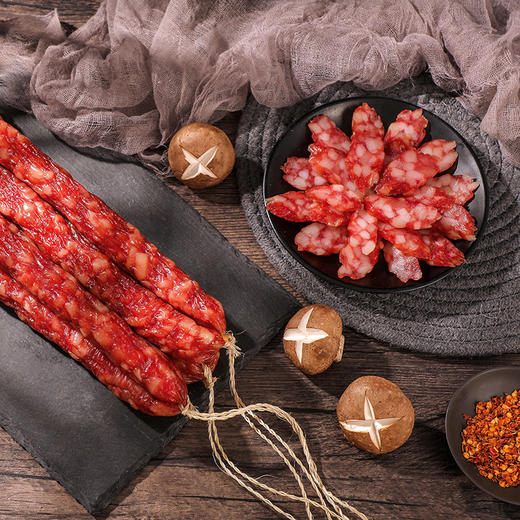 【金华特产 ！农家自制风干腊肠】好吃不腻色泽自然，肉质红润香味扑鼻，韧性口感好肥而不腻，口感鲜嫩，香肠农家里猪肉香肠健康 商品图3