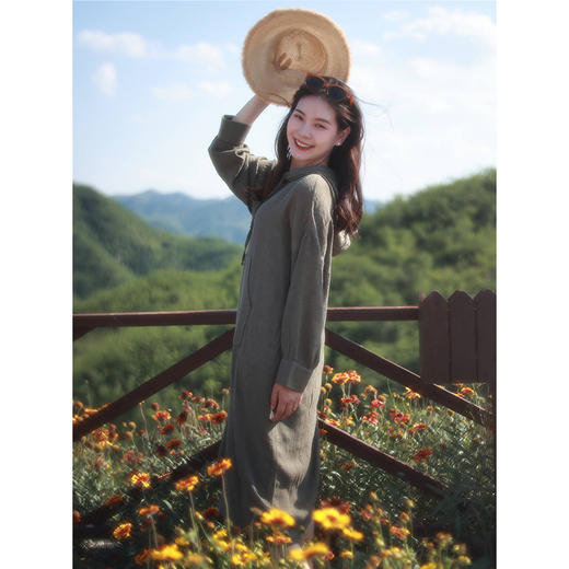 【线上专属】连帽连衣裙（22807094-墨黪） 商品图0