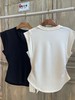 【门店同款】2023年夏季V领收褶上衣 150643917 商品缩略图1