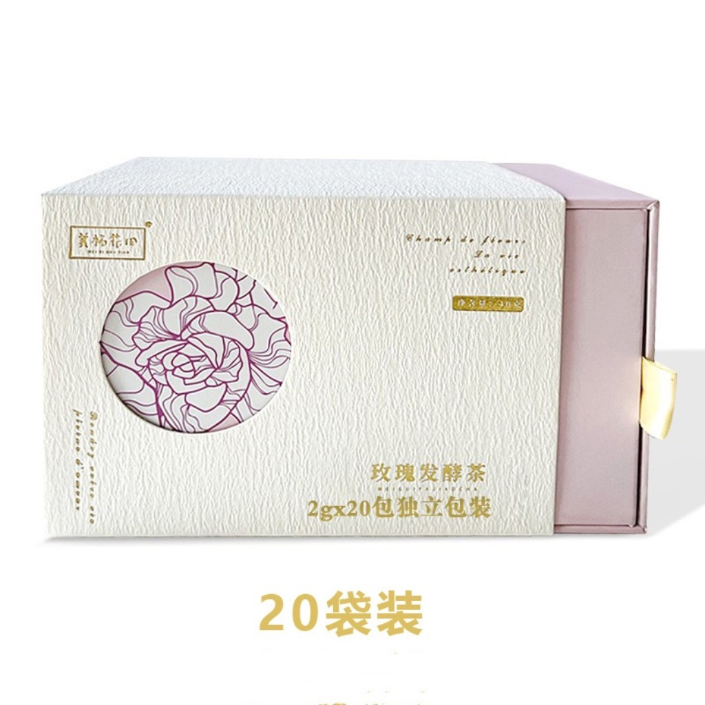 【买2减10】美栖花田 酵红玫瑰红茶墨红重瓣玫瑰发酵红茶玫瑰花红茶叶礼盒