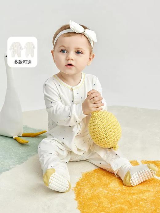英氏新生婴儿连体衣男女宝宝夏季薄款舒适亲肤星愿爬服哈衣YLHAJ02039A 商品图4