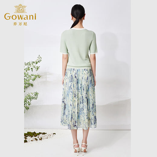 Gowani乔万尼夏季女士针织衫上衣开衫小香风撞色设计ET2M302401 商品图3