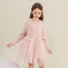 mettekids女童连衣裙2023秋季新款儿童公主裙中大童粉色甜美裙子 商品缩略图1