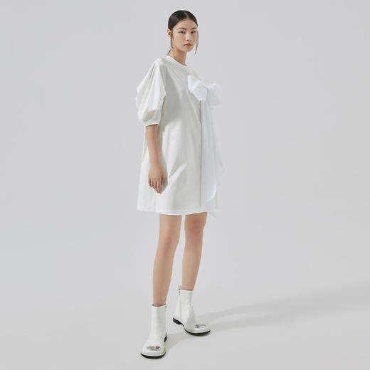 欧根纱蝴蝶结针织连衣裙 商品图1