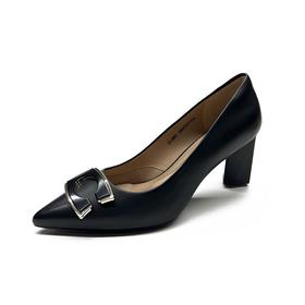 千百度秋冬简约裸色通勤时装单鞋A23471655