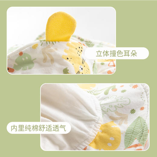 【3D立体造型宝宝遮阳渔夫帽】新生儿夏季薄款帽子外出防晒帽渔夫帽初生宝宝a类纯棉遮阳帽胎帽 商品图4