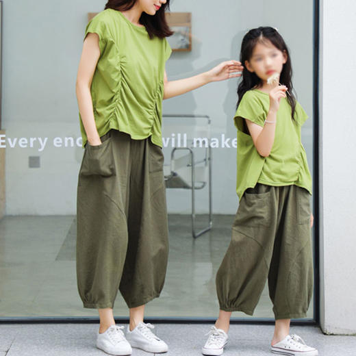 裁缝学苑QZ38 夏亲子灯笼裤纸样小衫T恤套装女上衣裤子做衣服打版 商品图2