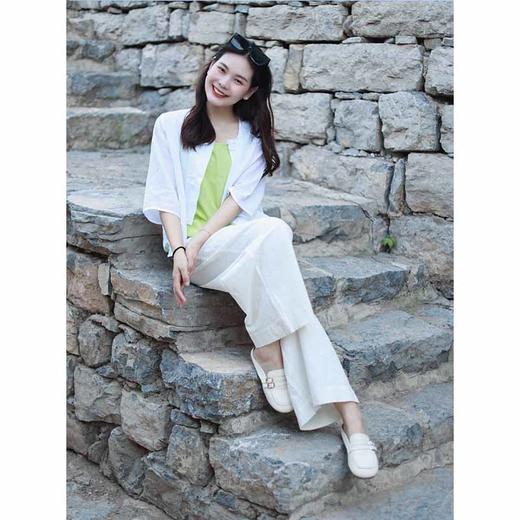 【抖音专属】阔腿裤（23709003-凝脂） 商品图2