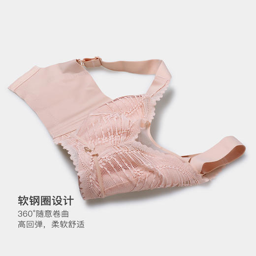 美季美优M简约蕾丝薄杯文胸W351C01 商品图3