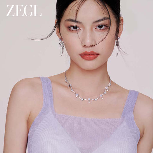 ZEGL设计师耀影星河系列流苏耳环女长款耳钉小众设计感银针耳饰品 商品图2